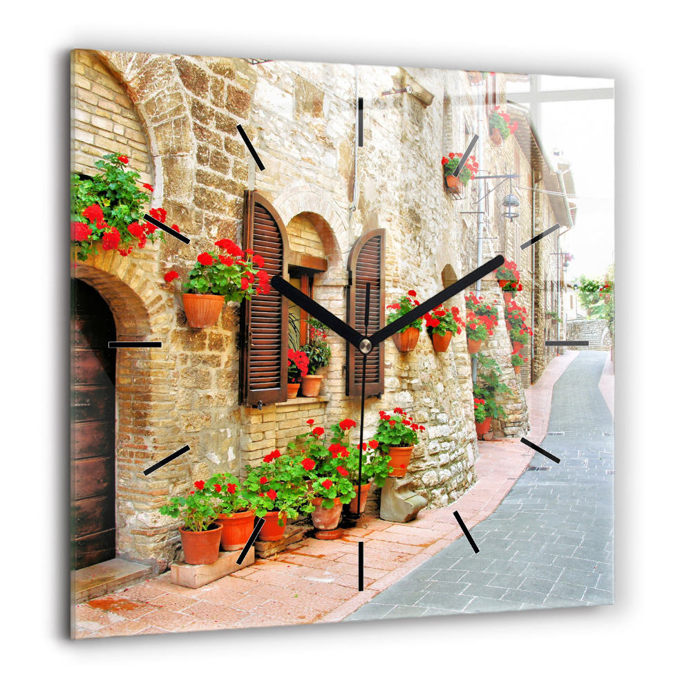 Ceas perete din sticlă pătrat Femeie fotograf de camera