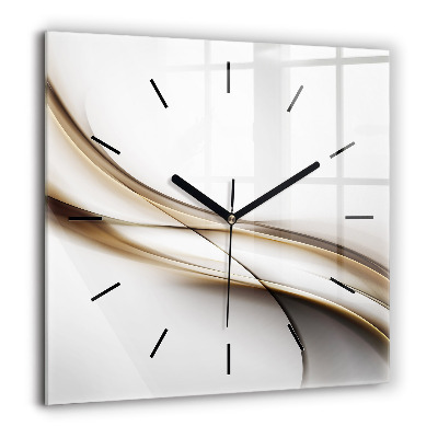 Ceas de sticlă pe perete pătrat Umbrelă de ploaie și oraș