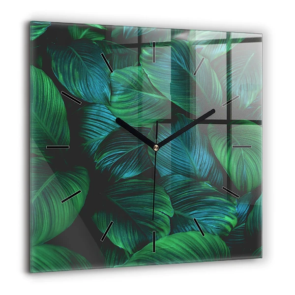 Ceas de sticlă pe perete pătrat Abstracția triunghiurilor