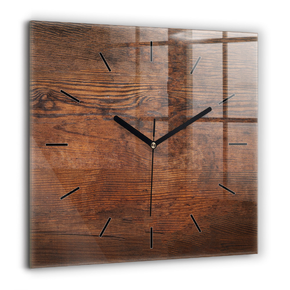 Ceas din sticlă pătrat Triunghiuri abstracte