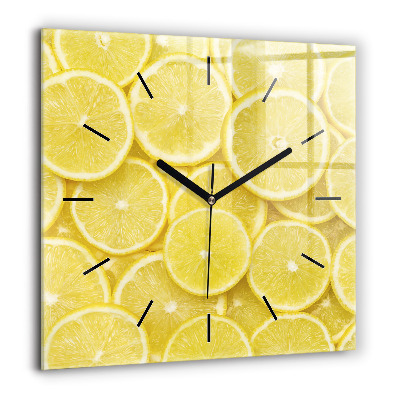 Ceas pătrat de perete din sticlă Barcă de pescuit în port