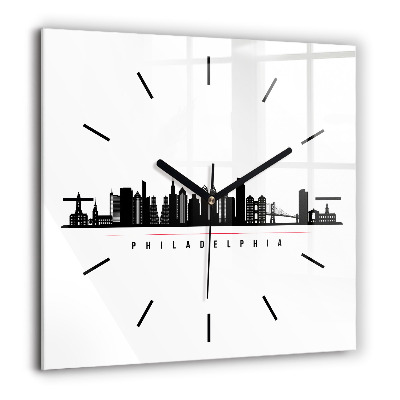 Ceas din sticlă pătrat Băiat cu aripi