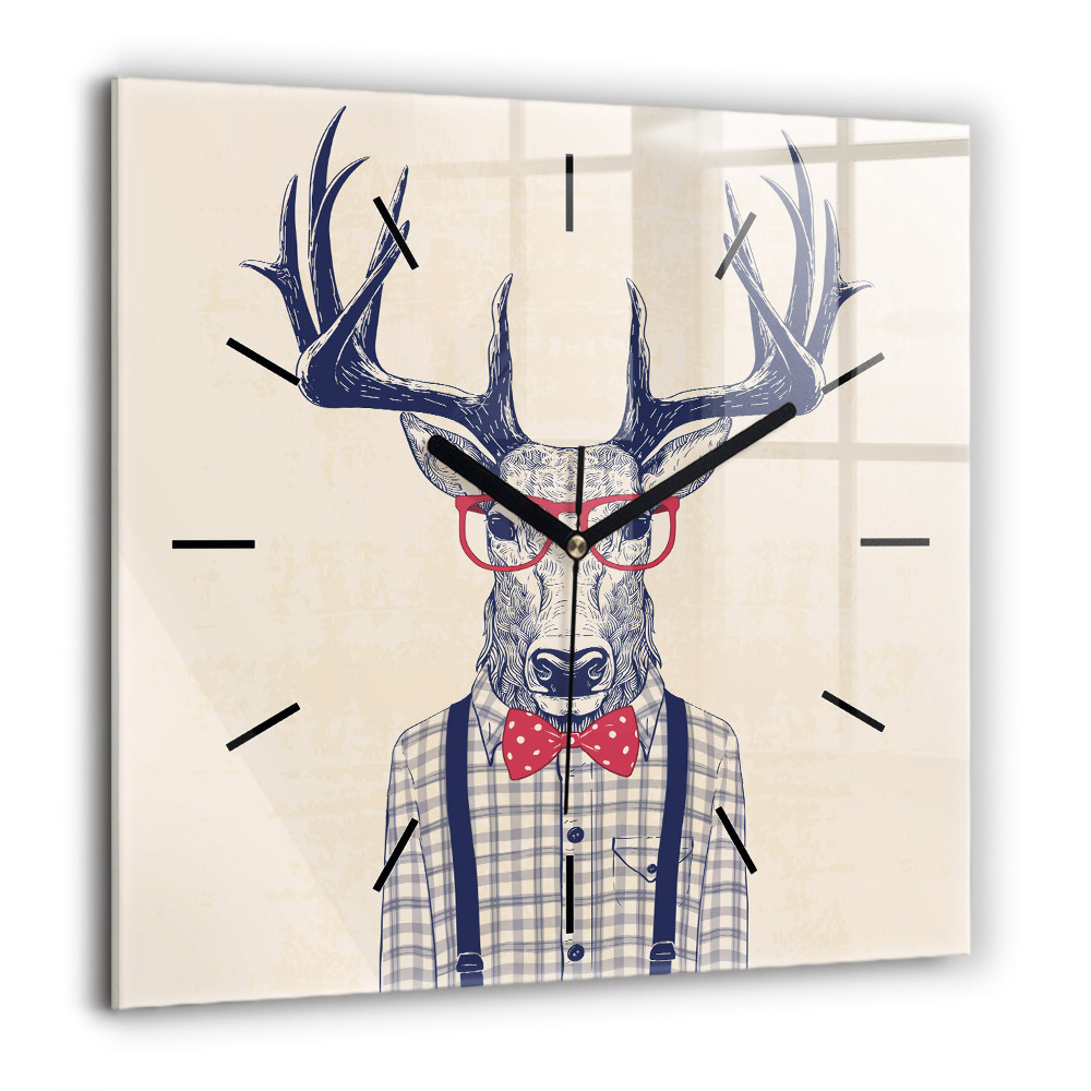 Ceas perete din sticlă pătrat Ardea pepperoni