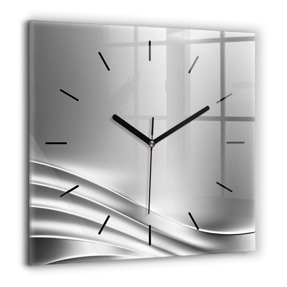 Ceas de sticlă pe perete pătrat Culoare bey