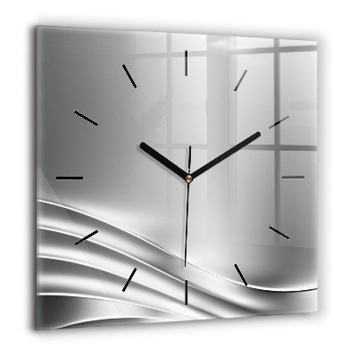 Ceas de sticlă pe perete pătrat Culoare bey