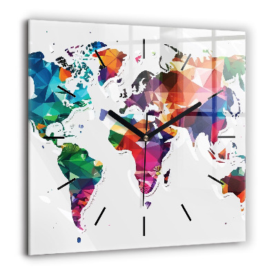 Ceas pătrat de perete din sticlă Lunia teșită