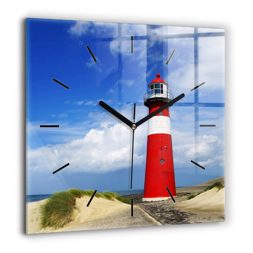 Ceas pătrat de perete din sticlă Gheizer pe insula Islanda