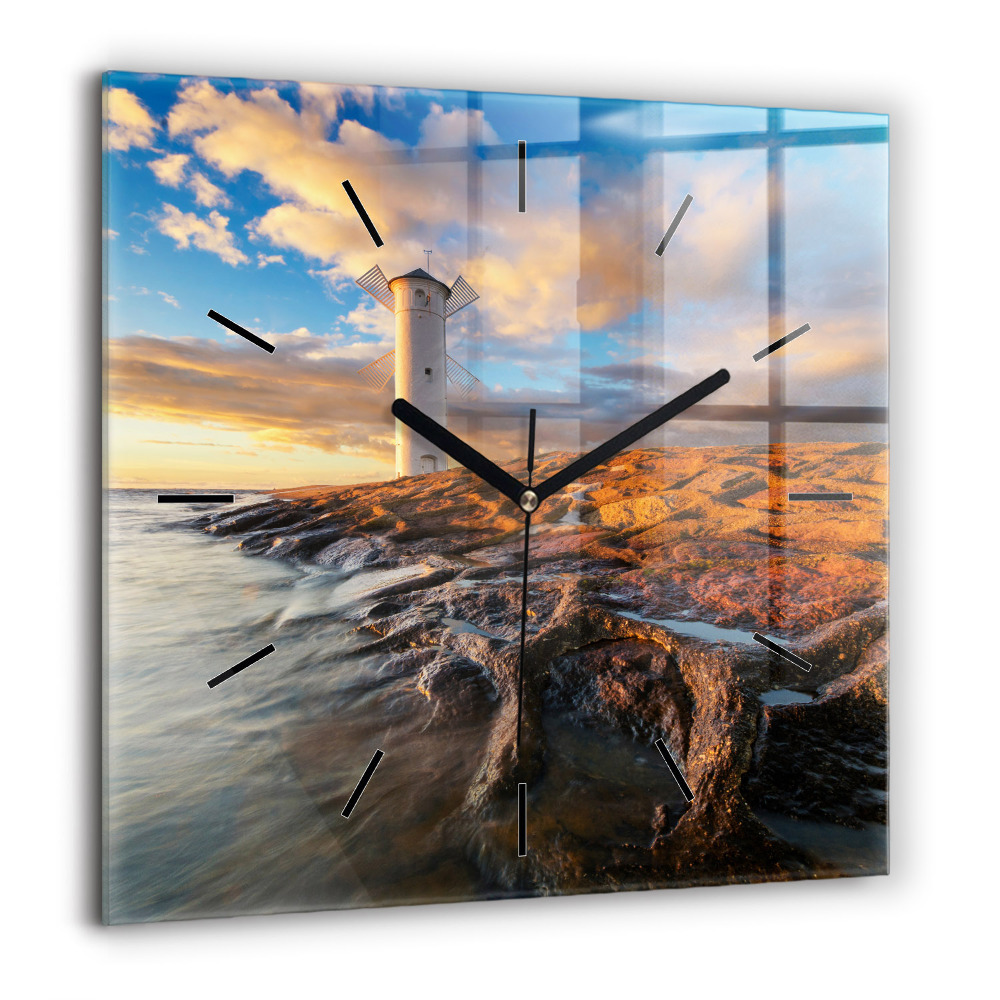 Ceas din sticlă pătrat Arta stradală