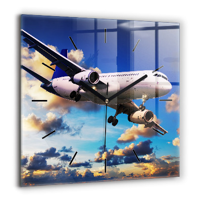 Ceas perete din sticlă pătrat Mireasa toamna