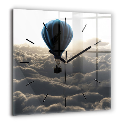 Ceas pătrat de perete din sticlă Dealul de ceai