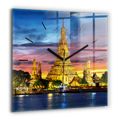 Ceas de sticlă pe perete pătrat Cascada în Islanda