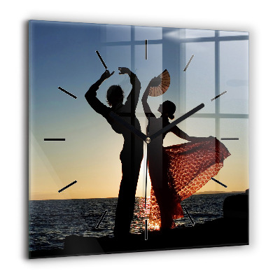 Ceas perete din sticlă pătrat Cascada Godafoss Islanda