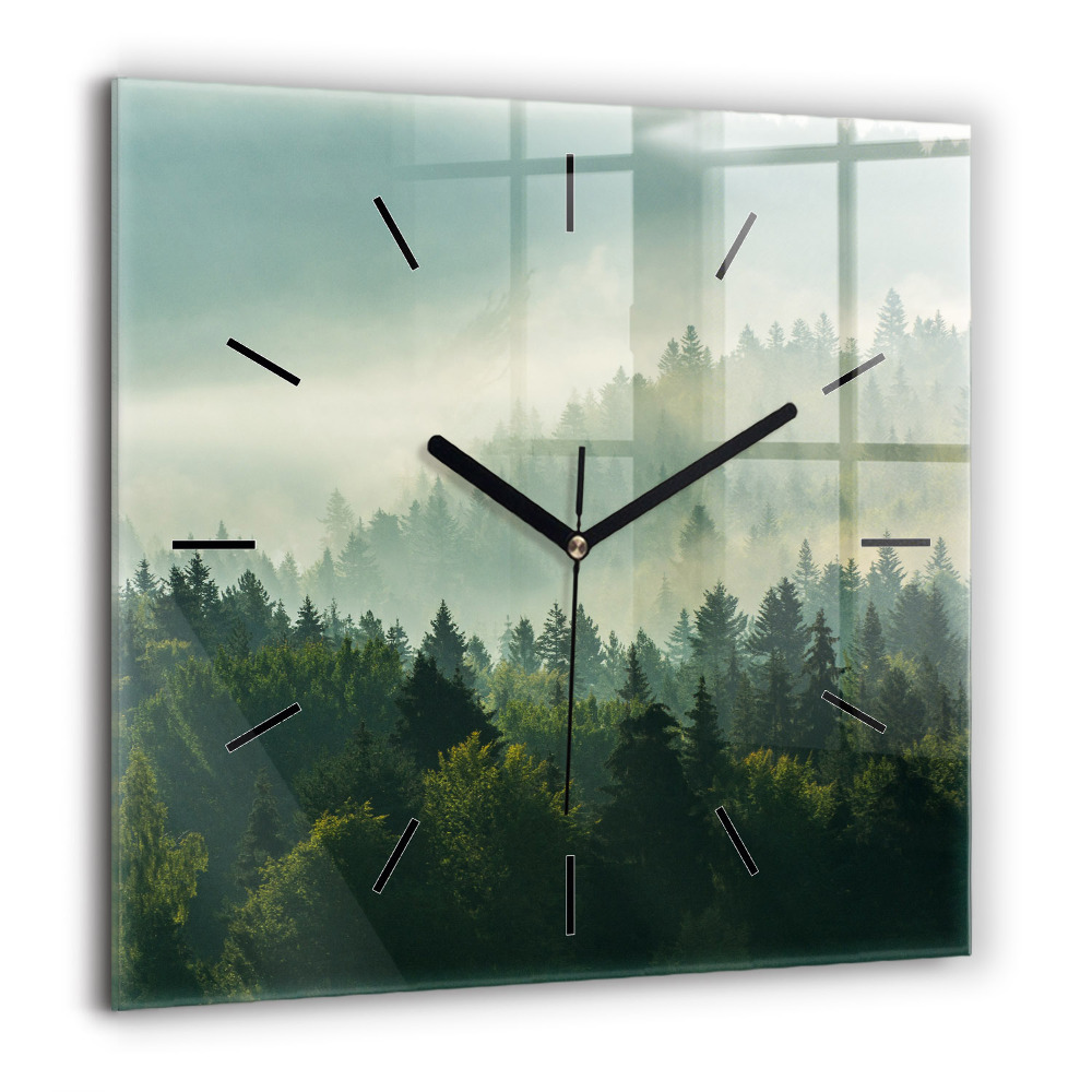Ceas din sticlă pătrat Abstracția texturii uleiului