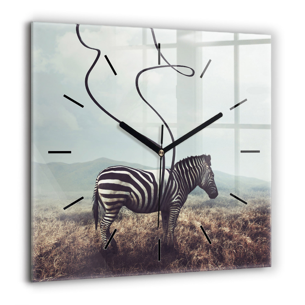 Ceas din sticlă pătrat Scenă fantastică în stil chinezesc