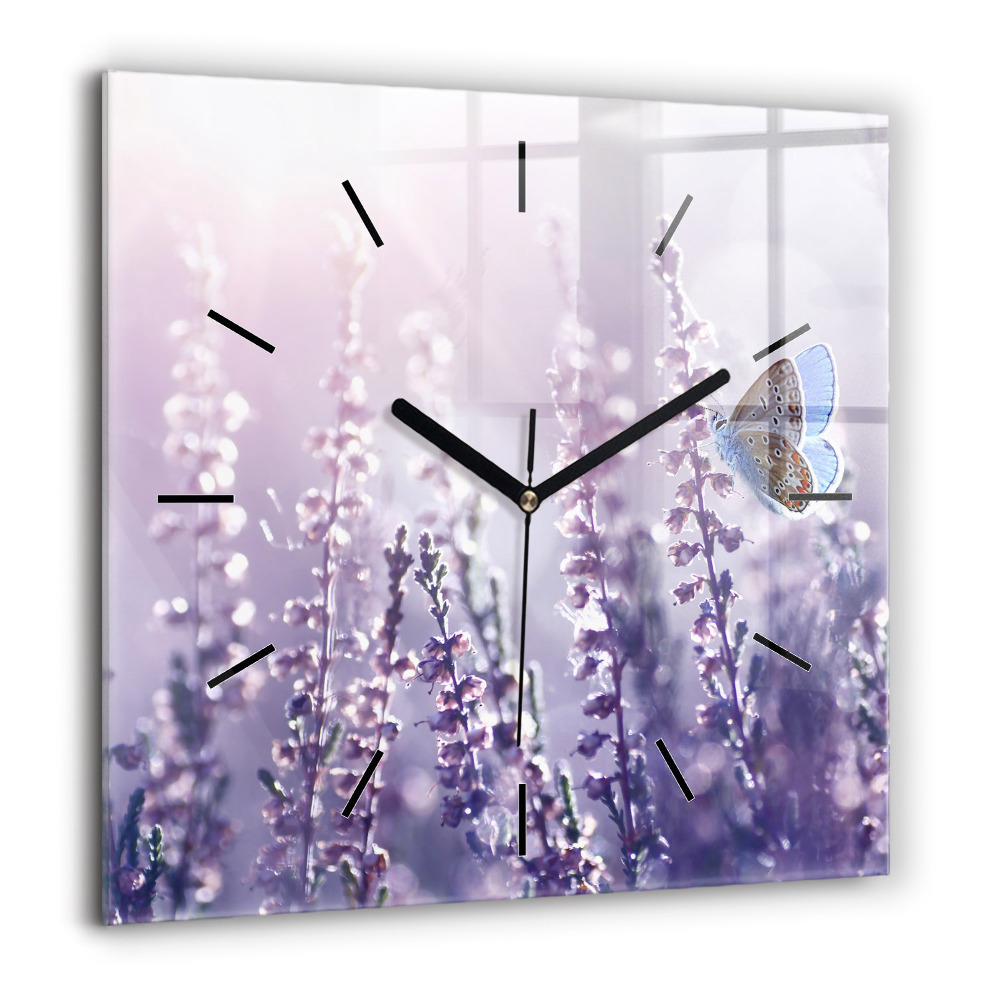 Ceas pătrat de perete din sticlă Zebra – Rezumat