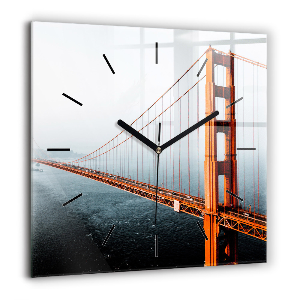 Ceas de sticlă pe perete pătrat Natura pasnică