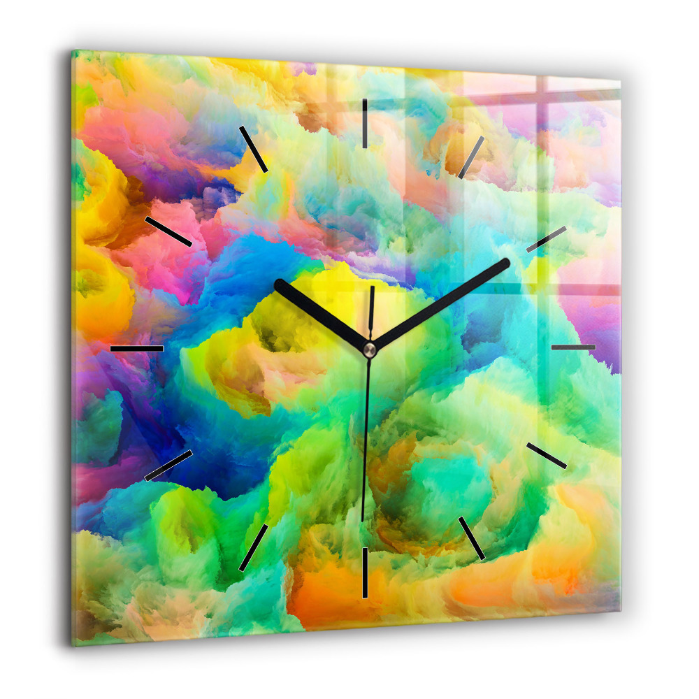 Ceas din sticlă pătrat Cyberpunk