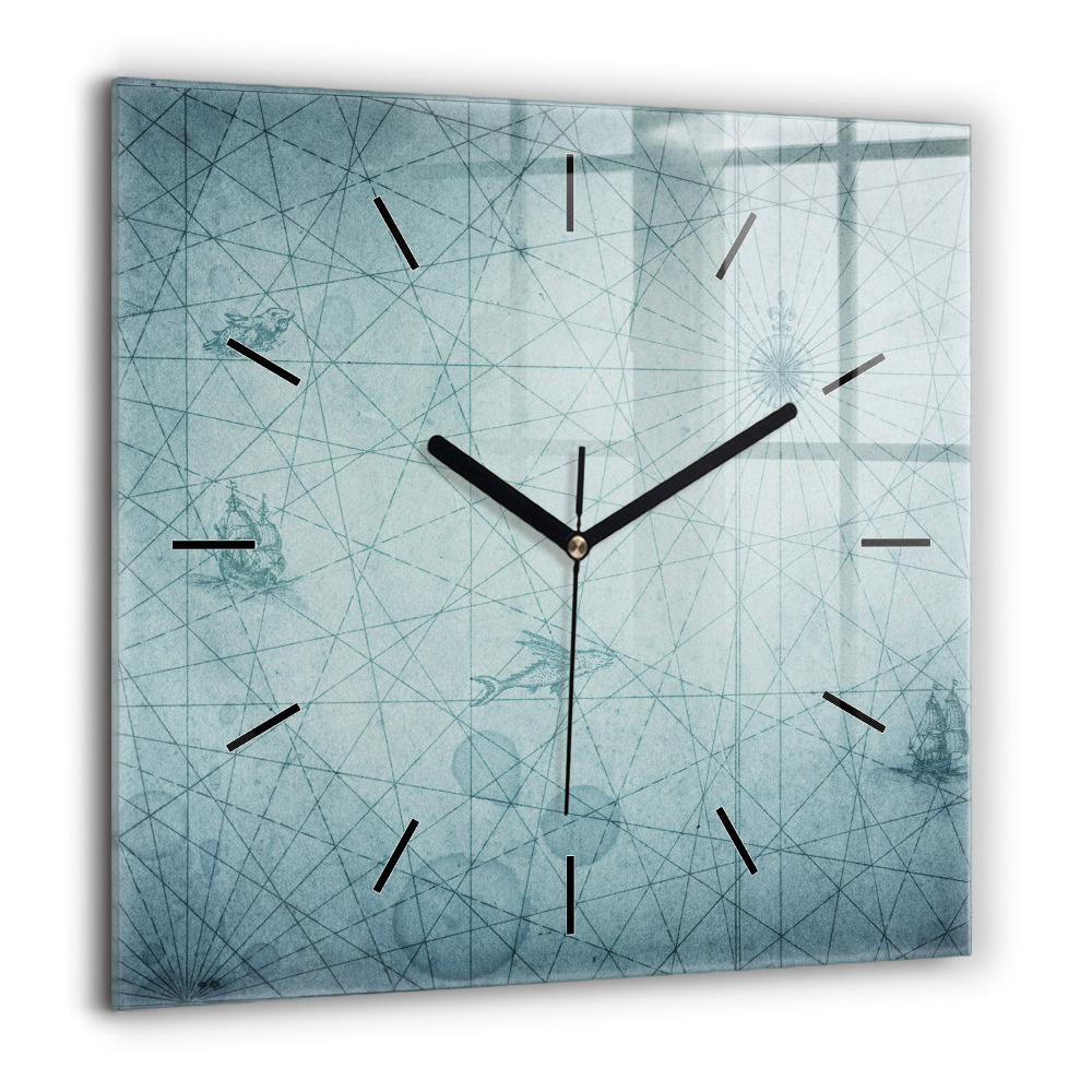 Ceas perete din sticlă pătrat Canion
