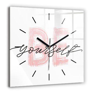 Ceas de sticlă pe perete pătrat Femeie la moda