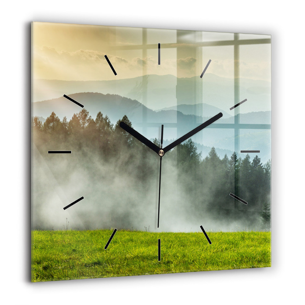 Ceas perete din sticlă pătrat Taxiuri din New York