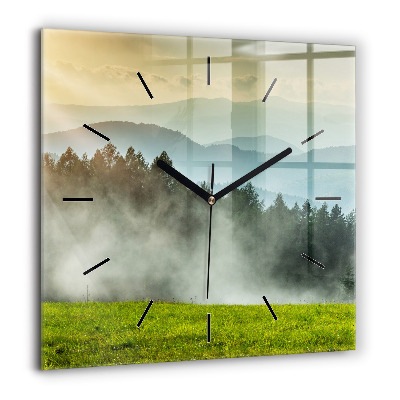 Ceas perete din sticlă pătrat Taxiuri din New York