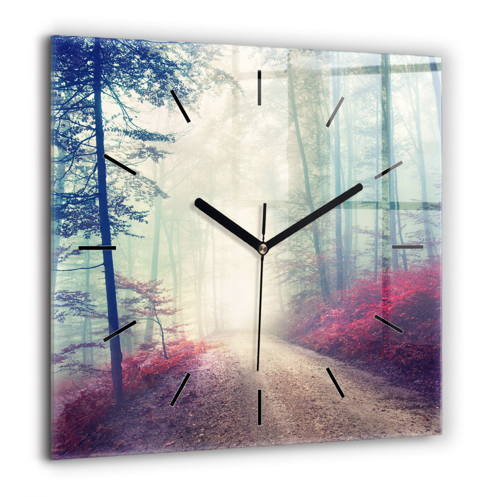 Ceas din sticlă pătrat fronze de palmier