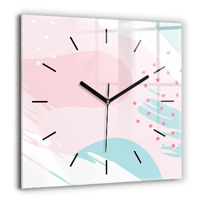 Ceas de sticlă pe perete pătrat Harta lumii la bord