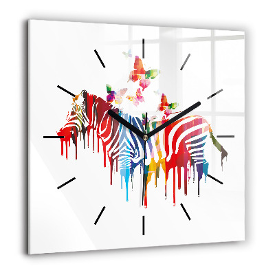 Ceas din sticlă pătrat Inscripție Iubește-te pe tine însuți