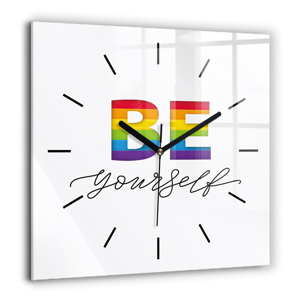 Ceas perete din sticlă pătrat Abstracția zgârie-norilor