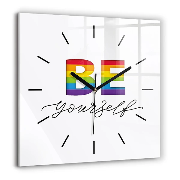 Ceas perete din sticlă pătrat Abstracția zgârie-norilor