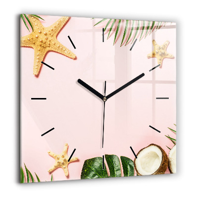 Ceas din sticlă pătrat Perete industrial