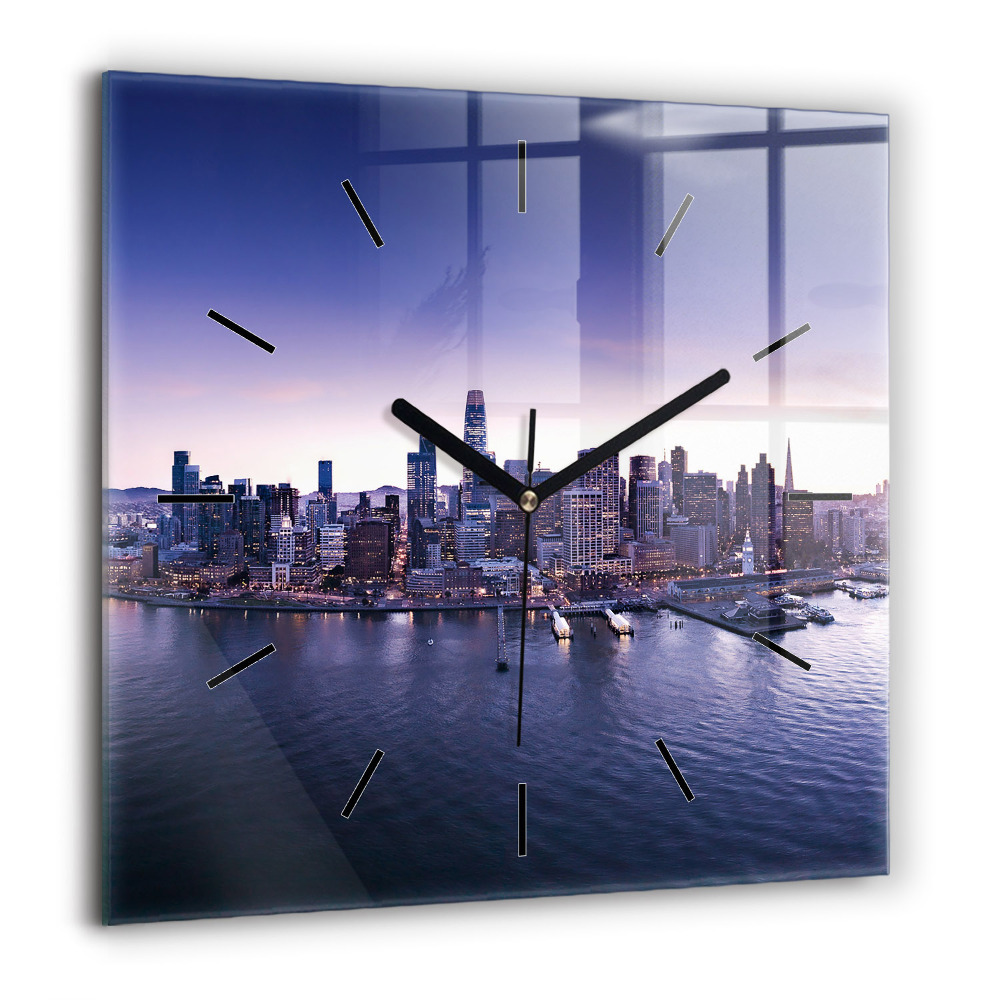 Ceas pătrat de perete din sticlă Inscripția fii tu însuți