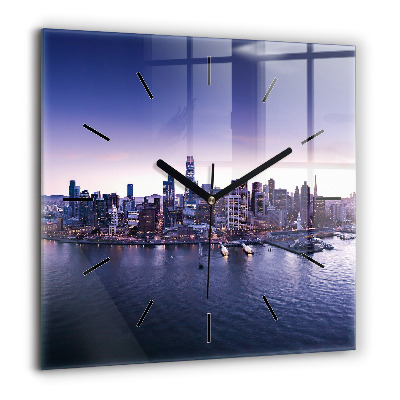 Ceas pătrat de perete din sticlă Inscripția fii tu însuți