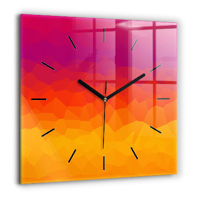 Ceas pătrat de perete din sticlă Lumină abstractă