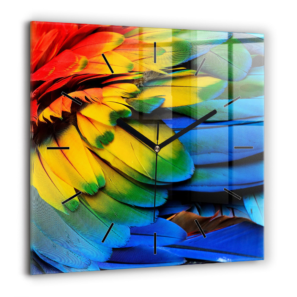 Ceas de sticlă pe perete pătrat Peisaj de toamnă