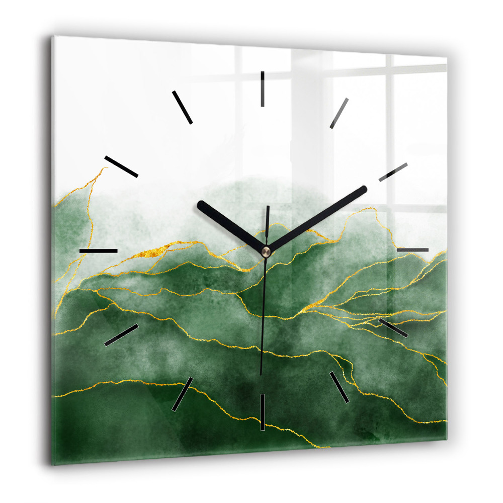 Ceas din sticlă pătrat Inimă făcută din ardei