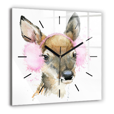 Ceas din sticlă pătrat Abstracția peisajului