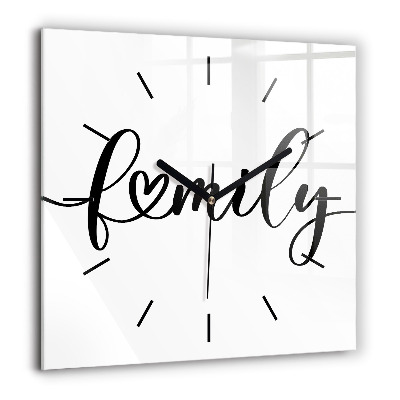 Ceas de sticlă pe perete pătrat Condiment roșu