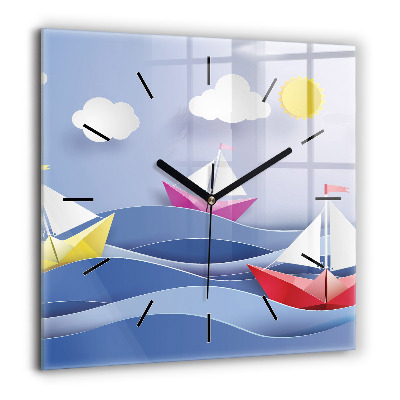 Ceas din sticlă pătrat Ilustrație de artă retro