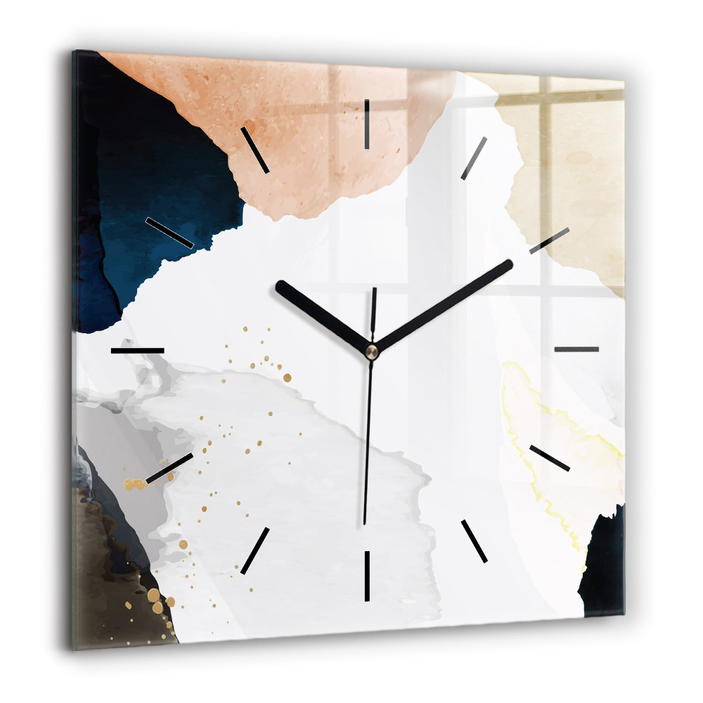 Ceas perete din sticlă pătrat Stil de viață sănătos și alergare