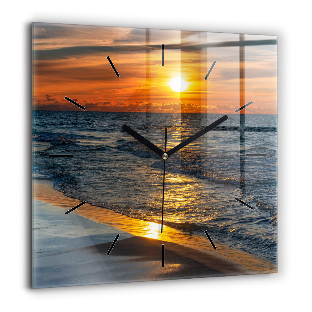 Ceas perete din sticlă pătrat Accesorii de vara