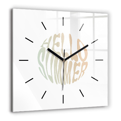 Ceas pătrat de perete din sticlă Mișcări de perie