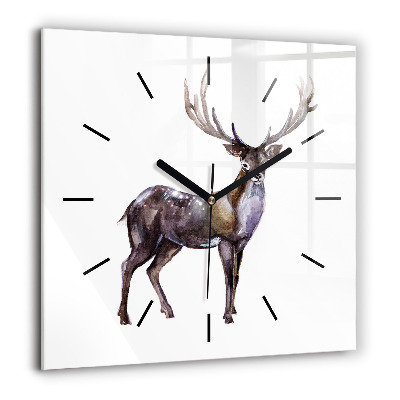 Ceas pătrat de perete din sticlă Inscripția Familie