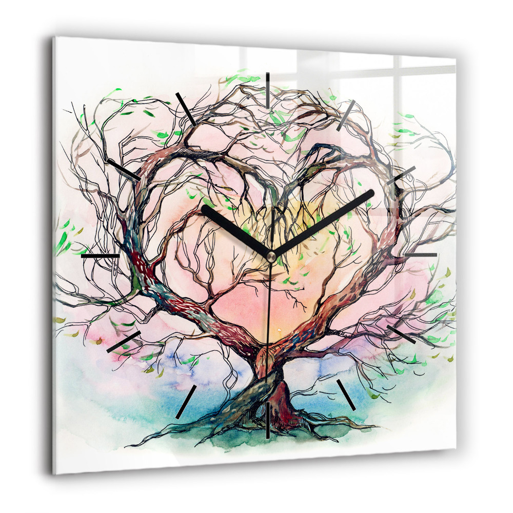 Ceas de sticlă pe perete pătrat Abstracția astronauților