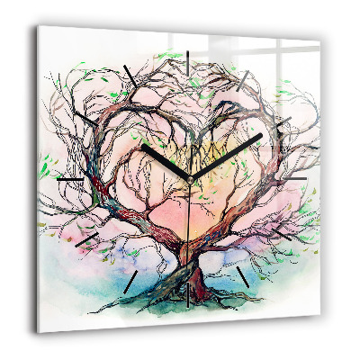 Ceas de sticlă pe perete pătrat Abstracția astronauților