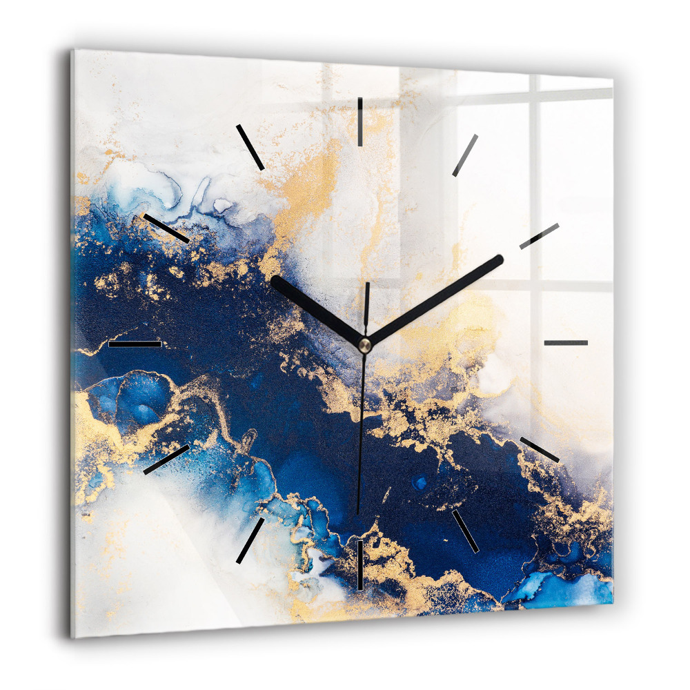 Ceas pătrat de perete din sticlă Ceață la răsărit