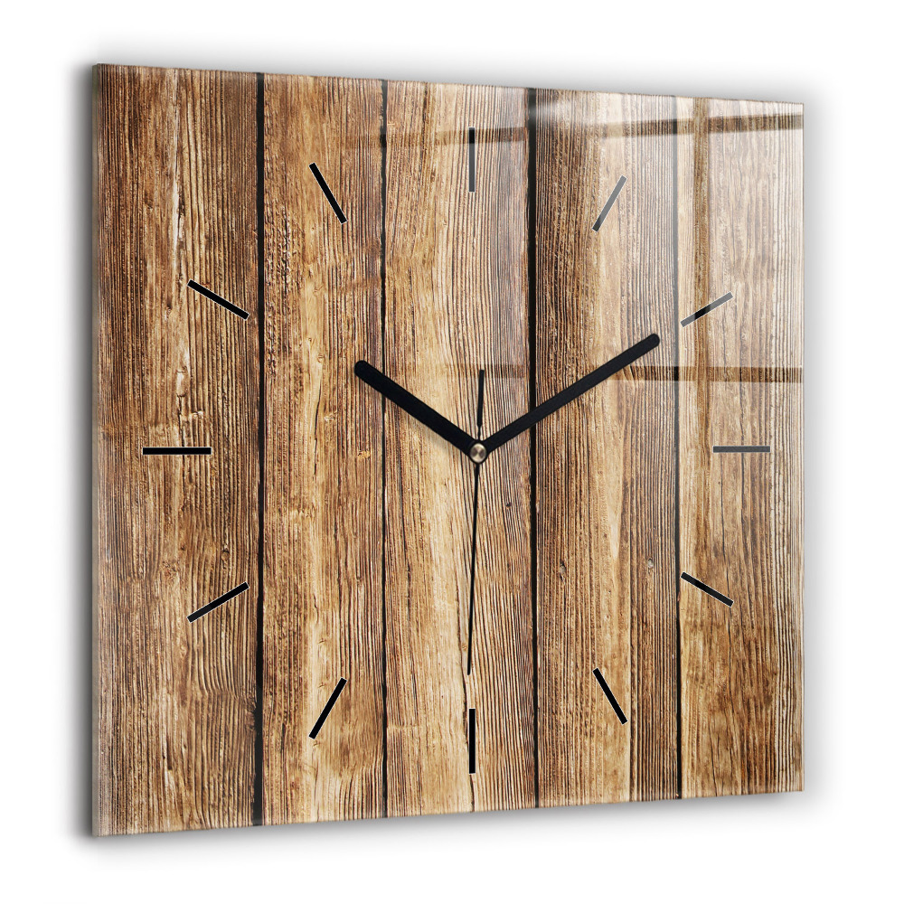 Ceas perete din sticlă pătrat Inima copacului naturii