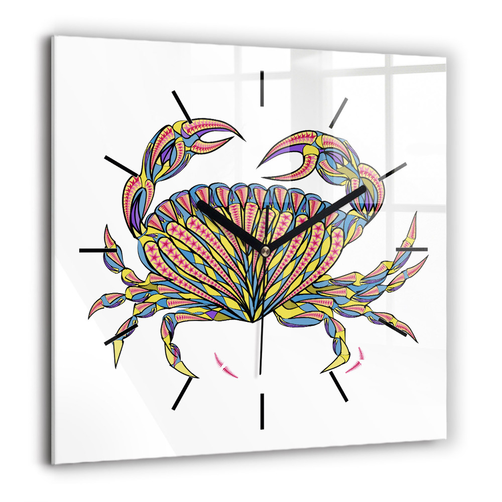 Ceas de sticlă pe perete pătrat Ilustrație din deșertul Arizona