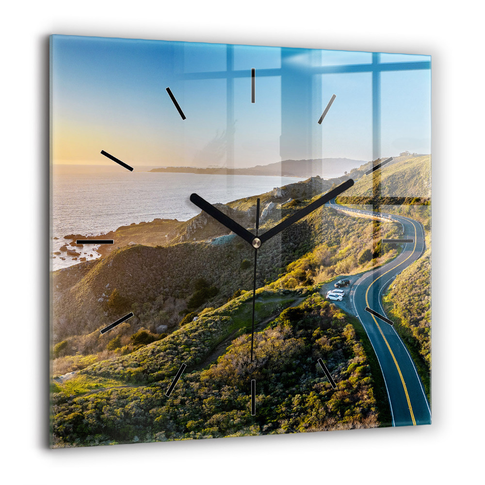 Ceas pătrat de perete din sticlă Femeie abstractă de emoții