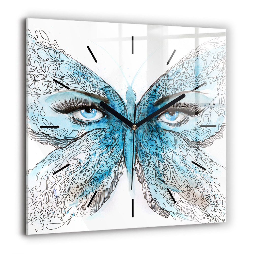 Ceas perete din sticlă pătrat Cascada în Islanda